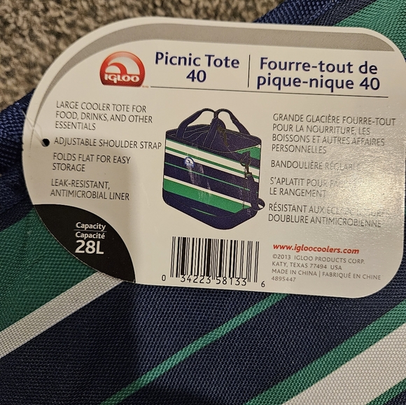 NWT Igloo Picnic Tote - Picture 6 of 6